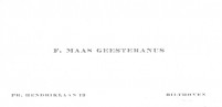 Visitekaartje F. (Frans) MG (1951)